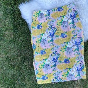 J. Crew yellow floral mini skirt 12